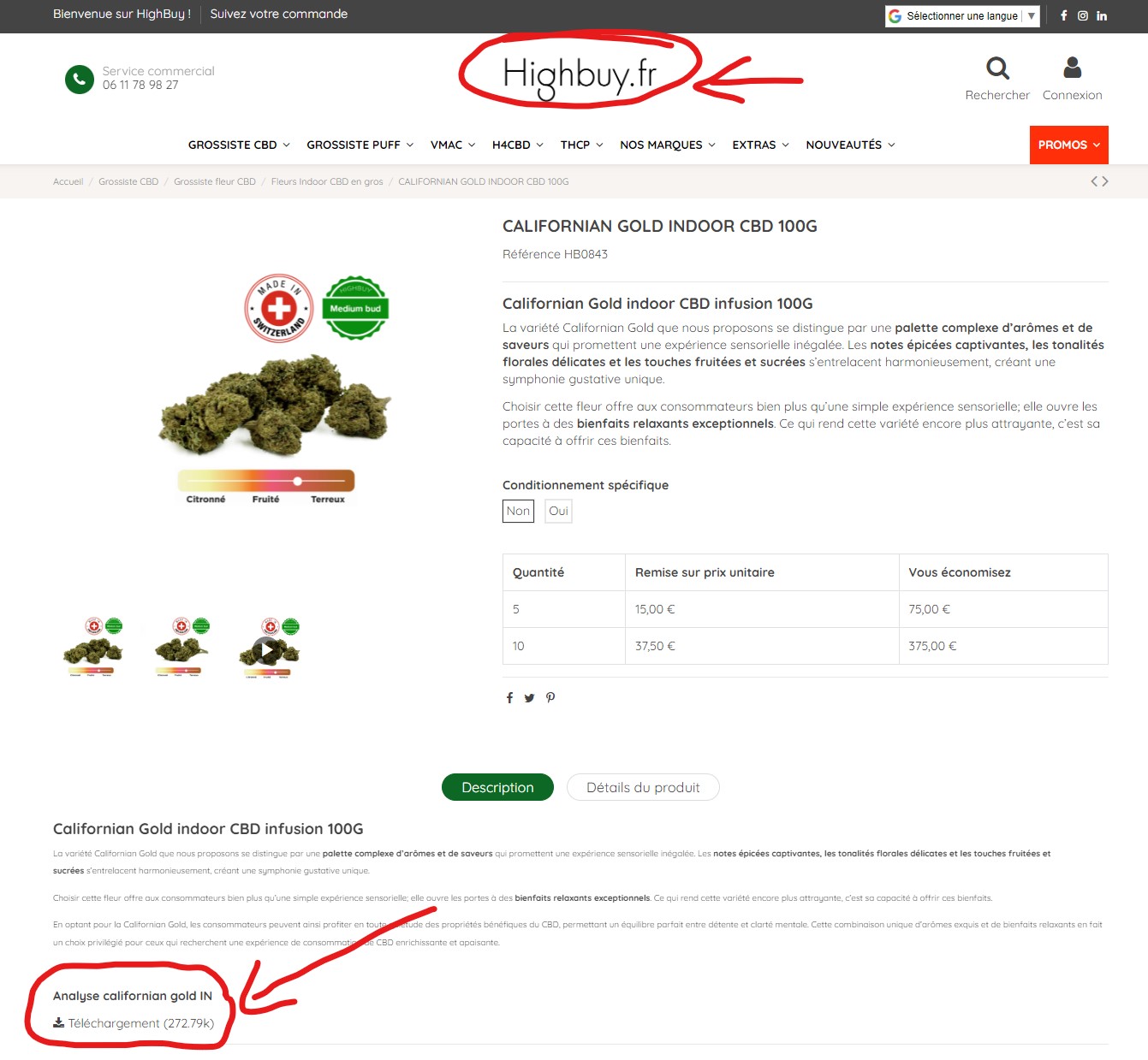 tuto télécharger pdf analyse CBD